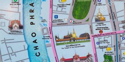 בנגקוק המפה עם מקומות תיירות