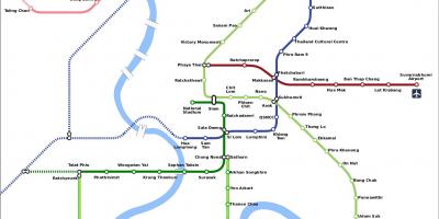 הרכבת Bts בנגקוק מפה