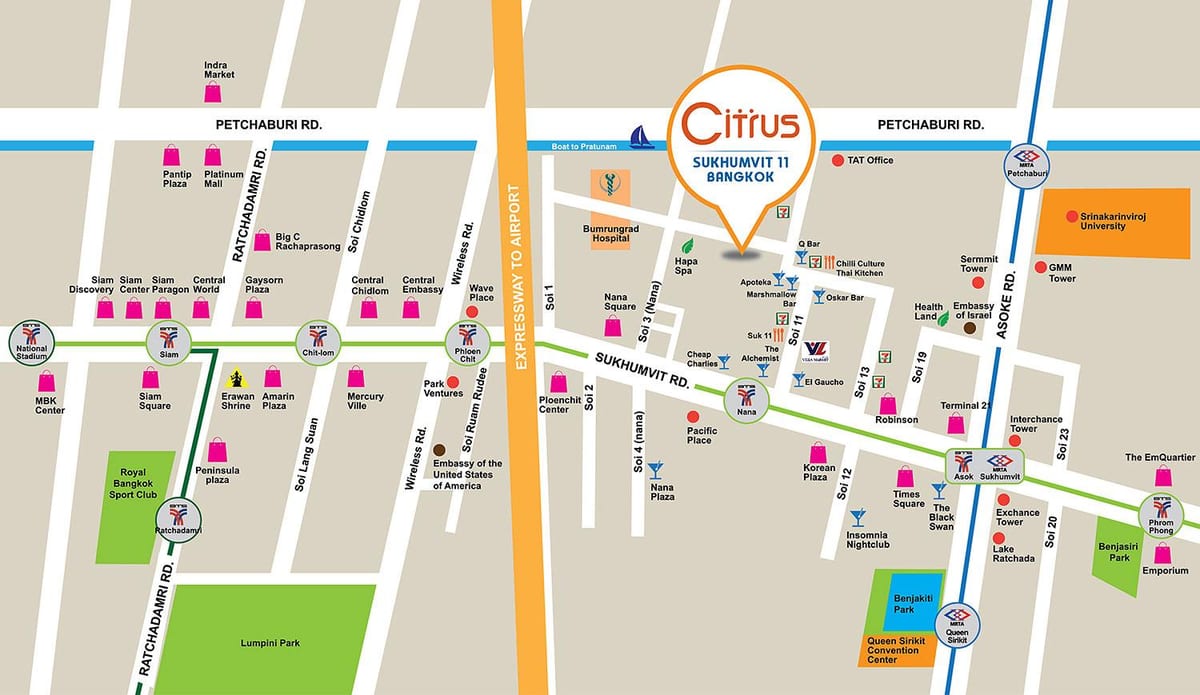 sukhumvit soi 11 בנגקוק מפה
