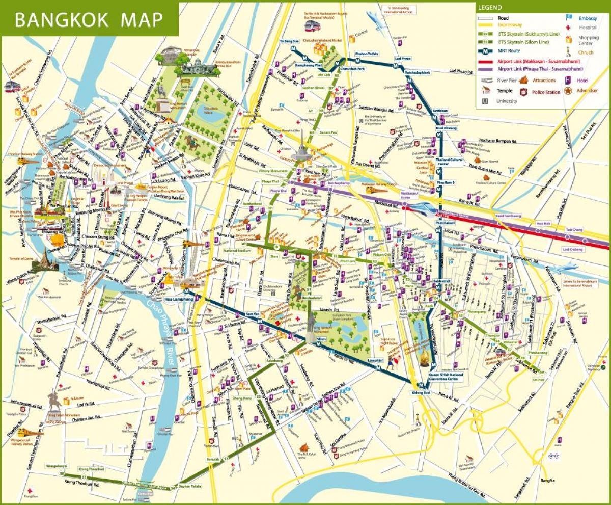 מפה של בנגקוק ברחוב