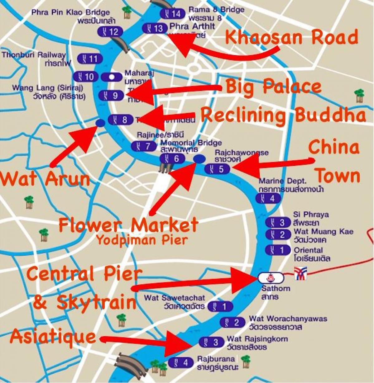 מפה של בנגקוק רציף