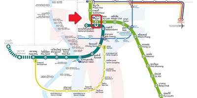 מפה של בנגקוק סיאם פרגון (siam paragon