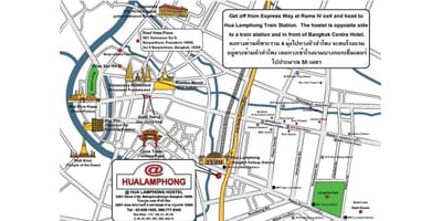 Hua lamphong תחנת הרכבת המפה