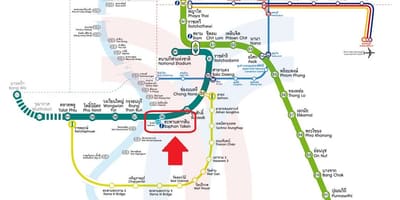 מפה של saphan taksin bts station