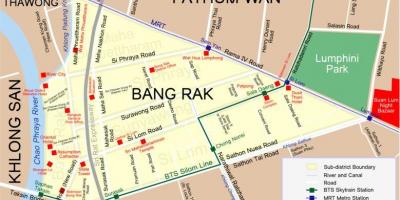 מפה של בנגקוק ברובע האורות האדומים